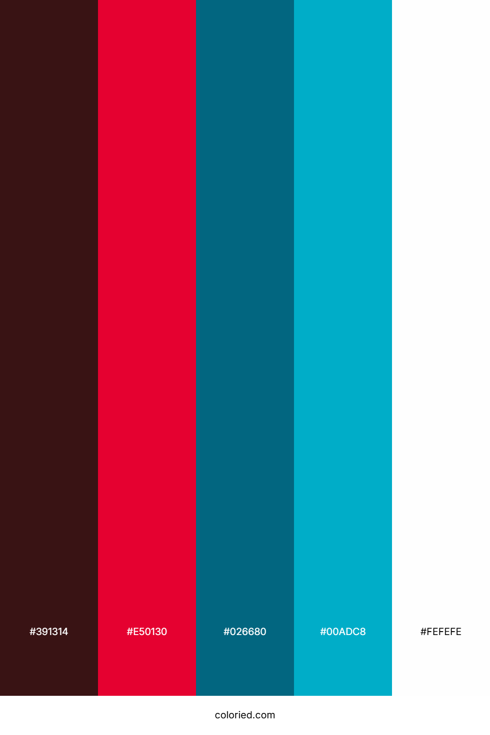 Crimson Teal Splash Color Palette