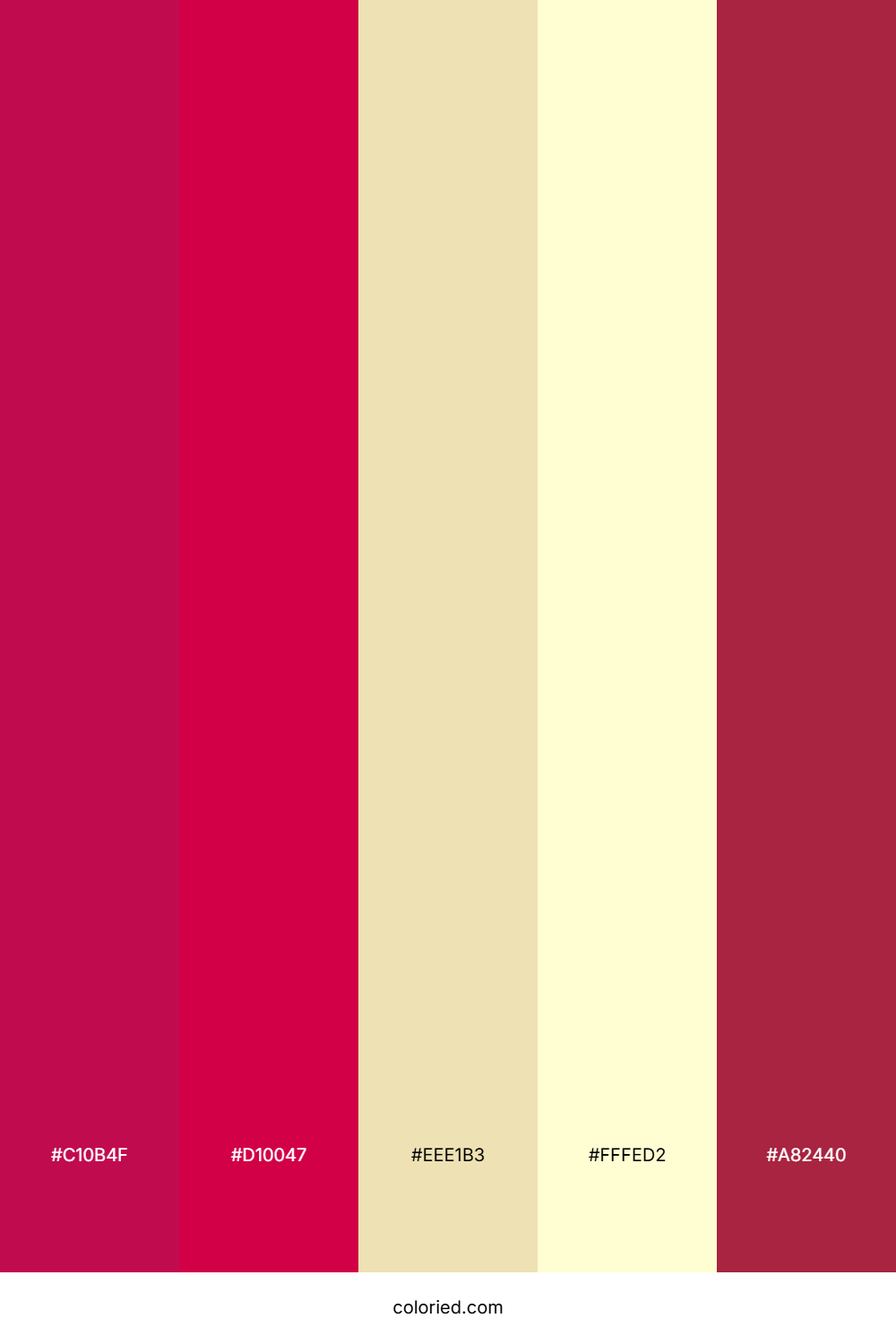 Crimson Velvet Cream Color Palette