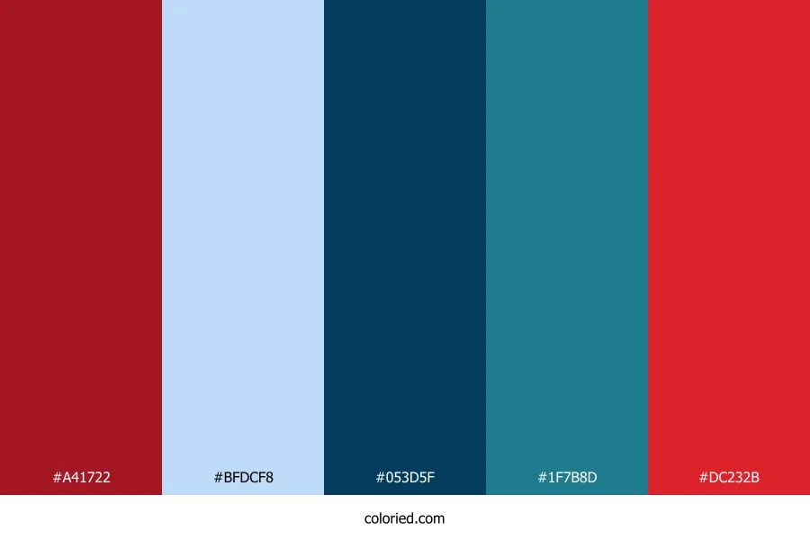 Crimson Wave Horizon Color Palette