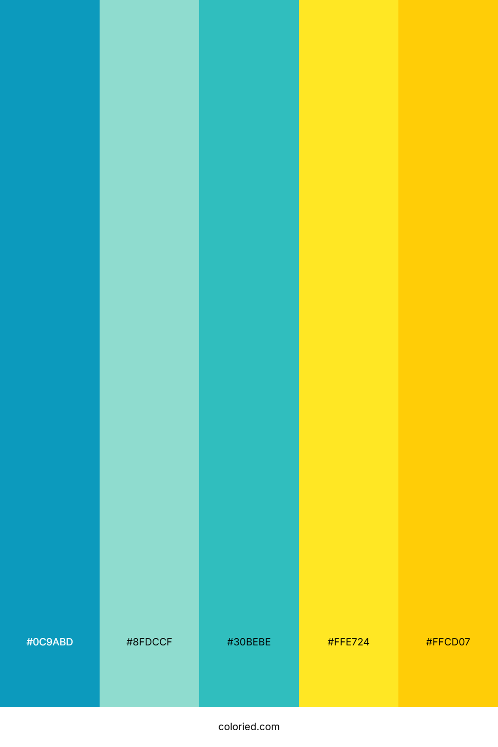 Cyan And Sunflower Color Palette