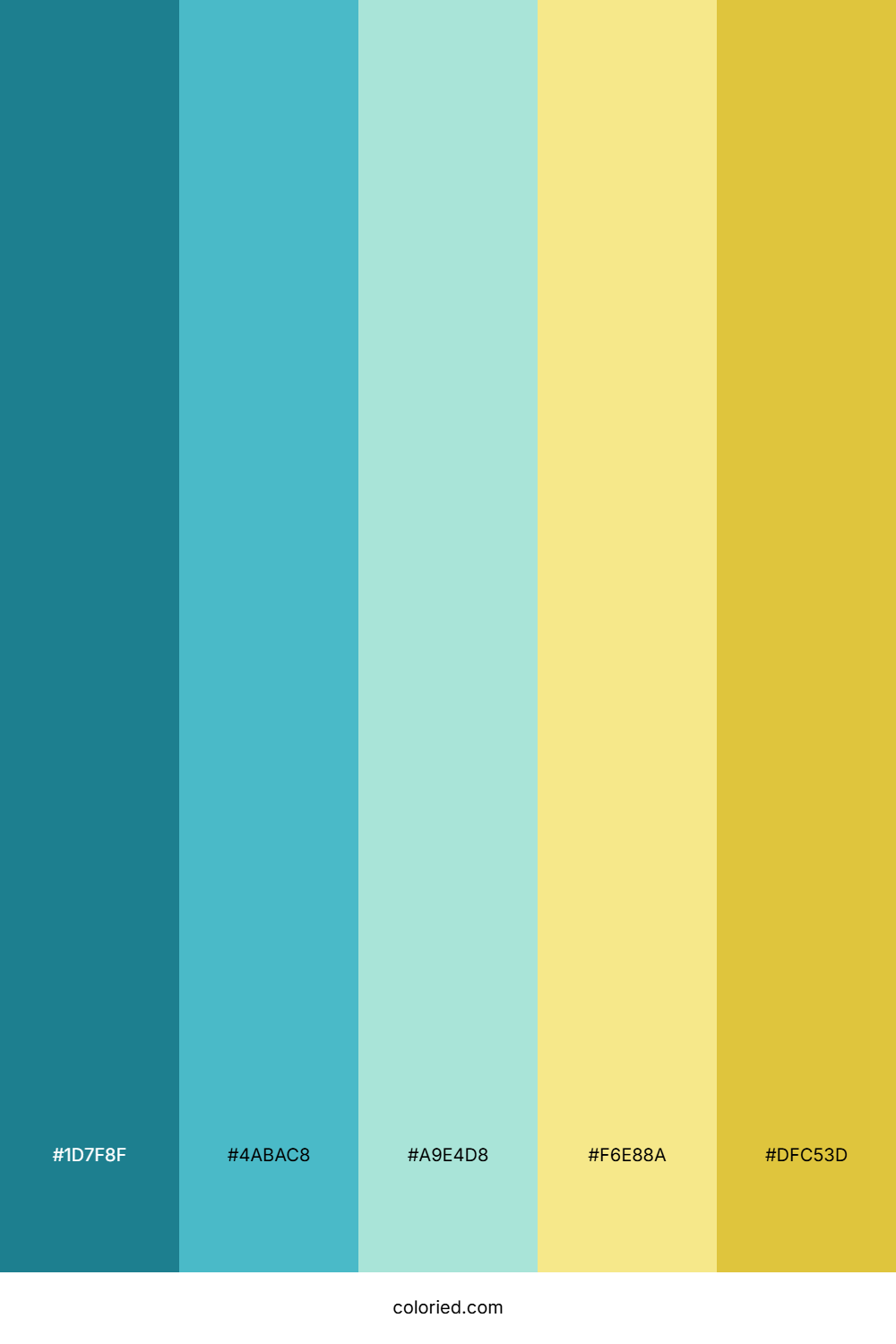 Cyan and Yellow Color Palette