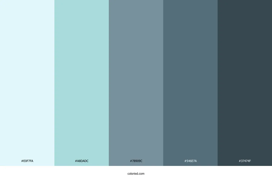 Cyan Gray Color Palette