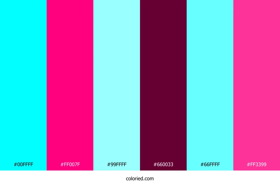 Cyan Magenta Spark Color Palette