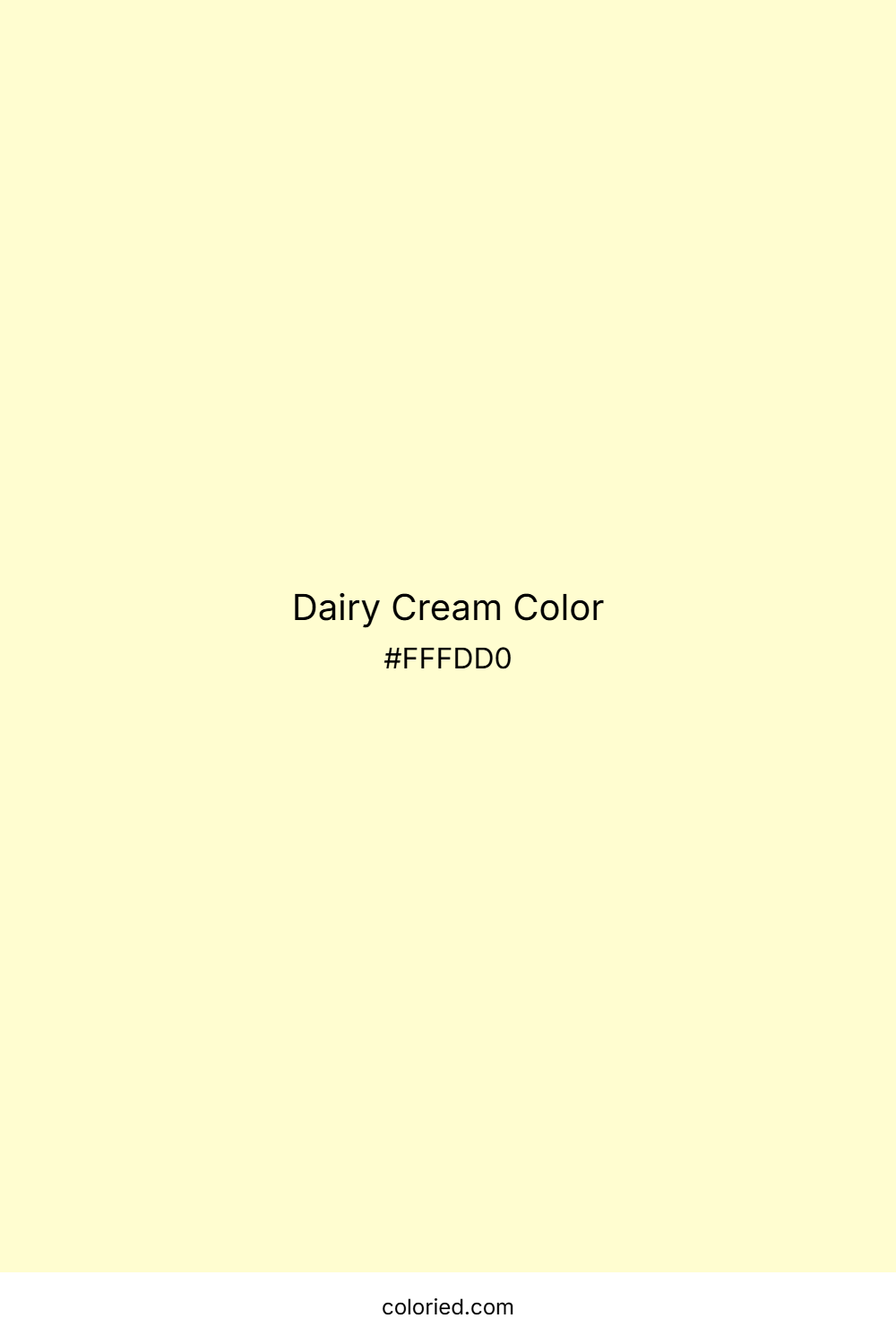 Dairy Cream Color