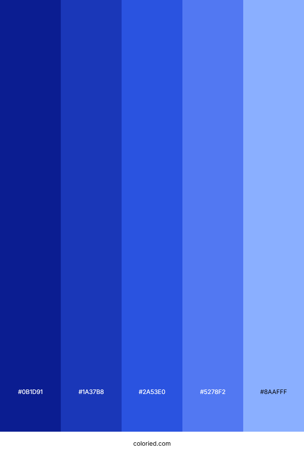 Dark and Light Blue Gradient Color Palette