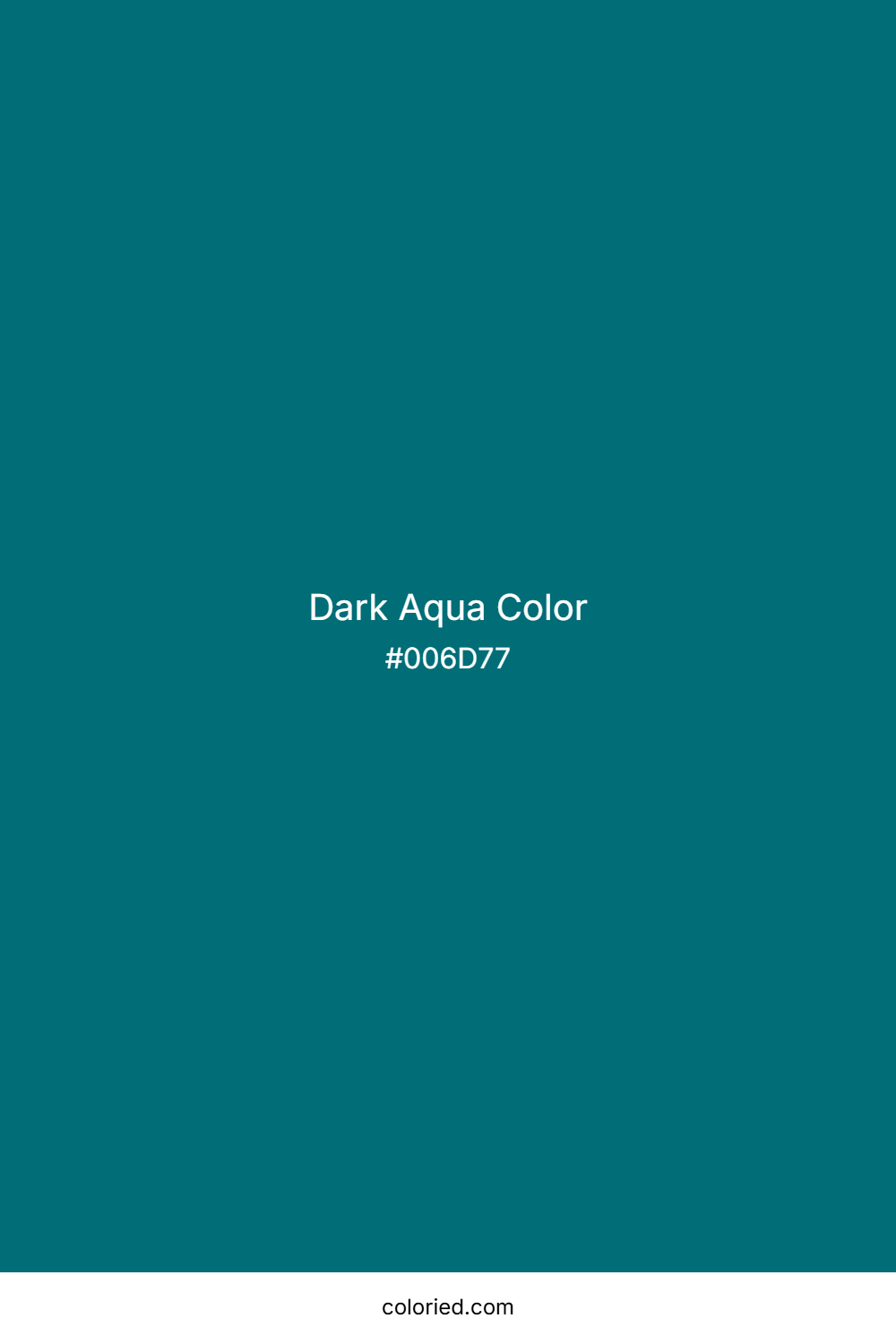 Dark Aqua Color