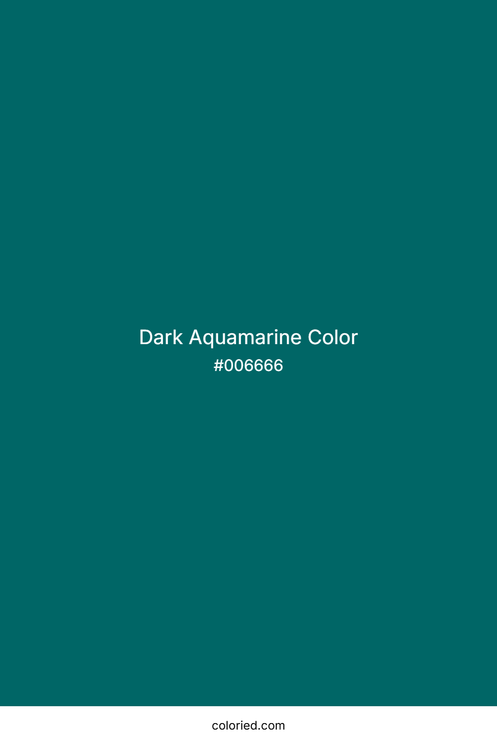Dark Aquamarine Color
