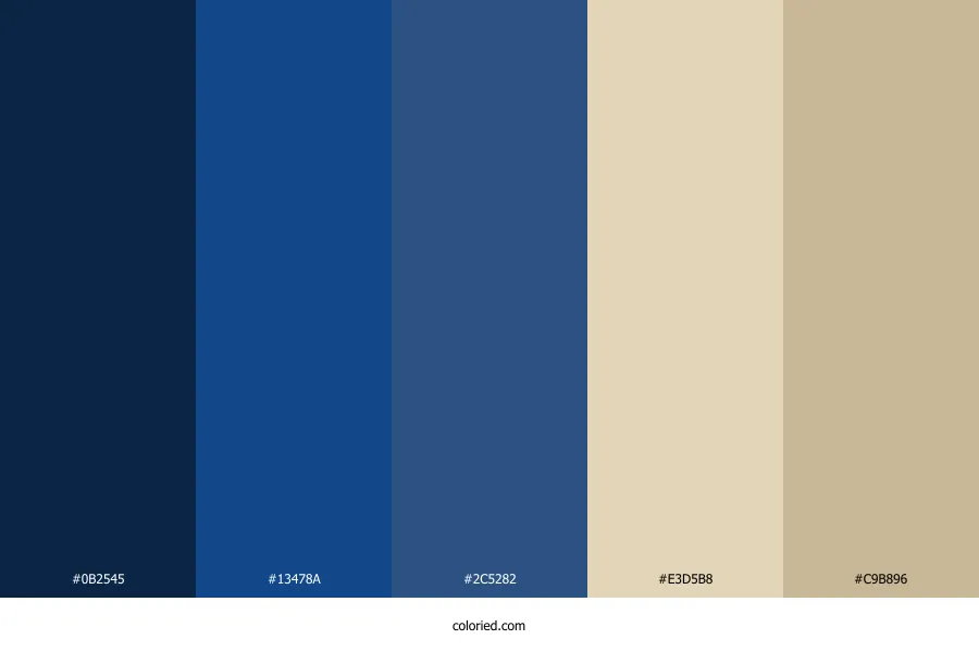Dark Blue and Beige Color Palette
