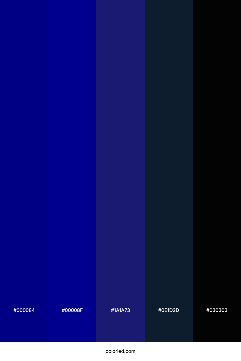 Dark Blue and Black Color Palette