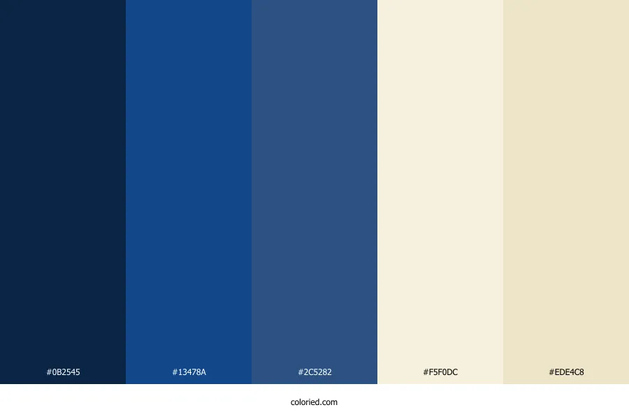 Dark Blue and Cream Color Palette