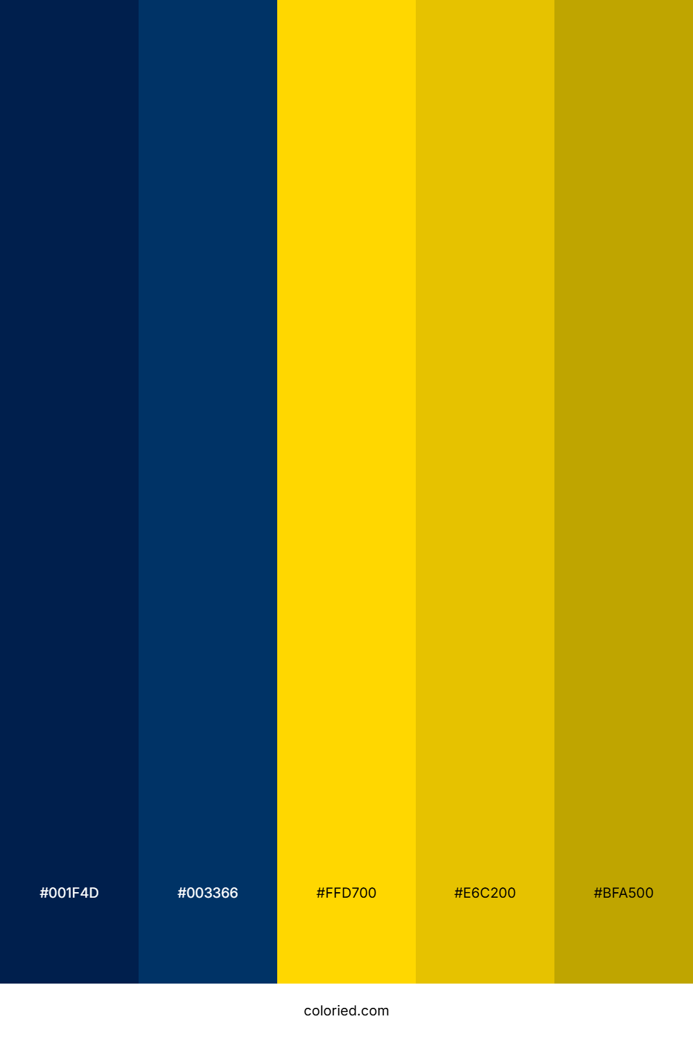 Dark Blue and Gold Color Palette