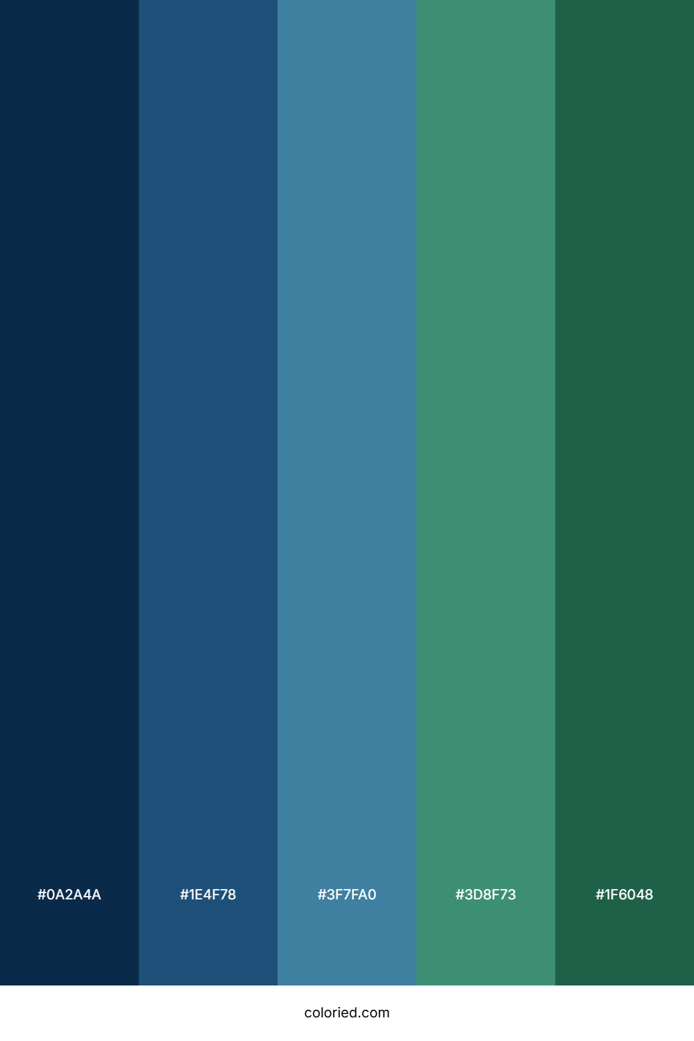 Dark Blue and Green Color Palette
