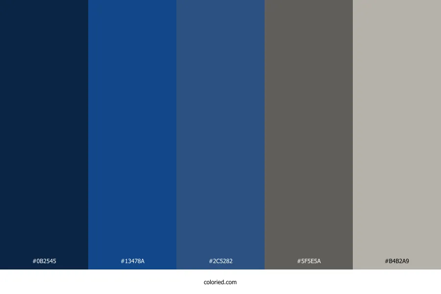 Dark Blue and Grey Color Palette