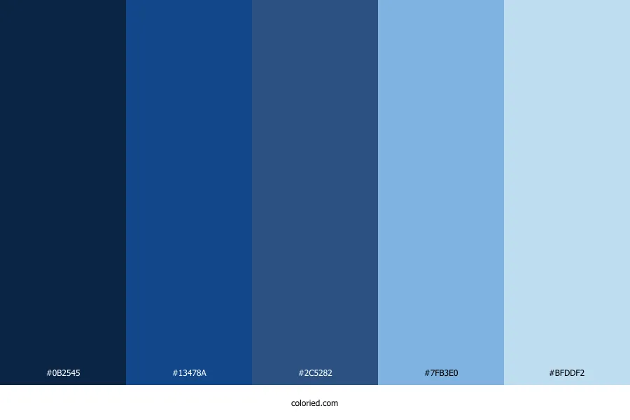 Dark Blue and Light Blue Color Palette