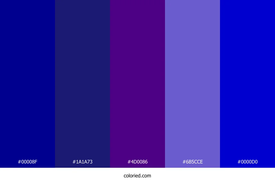 Dark Blue and Purple Color Palette