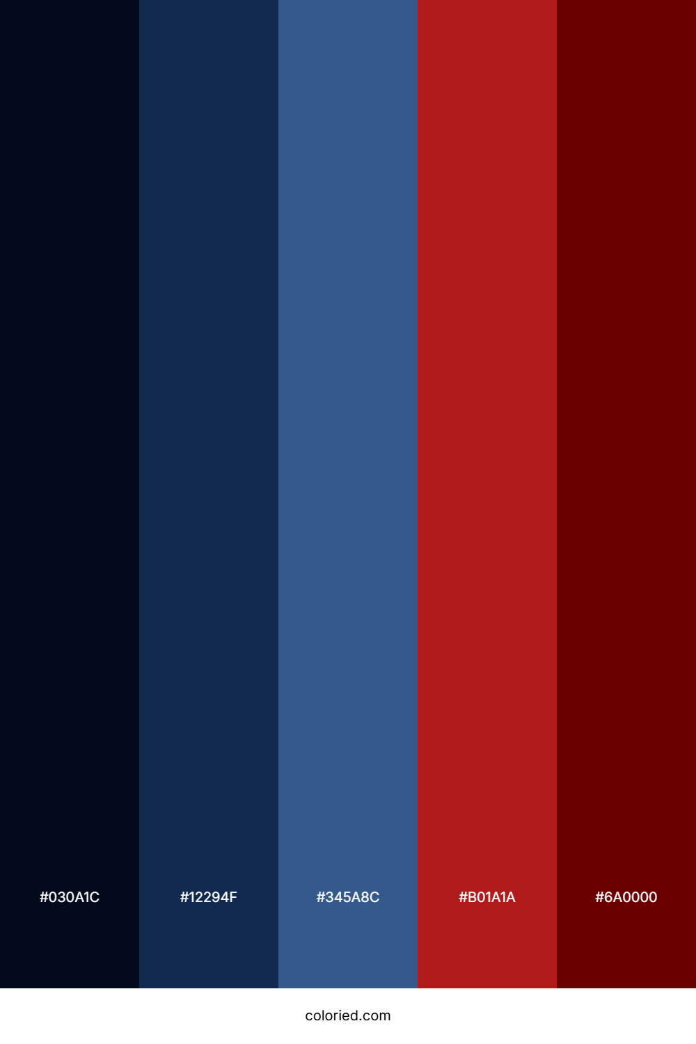 Dark Blue and Red Color Palette