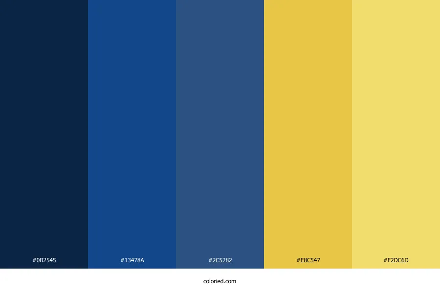 Dark Blue and Yellow Color Palette