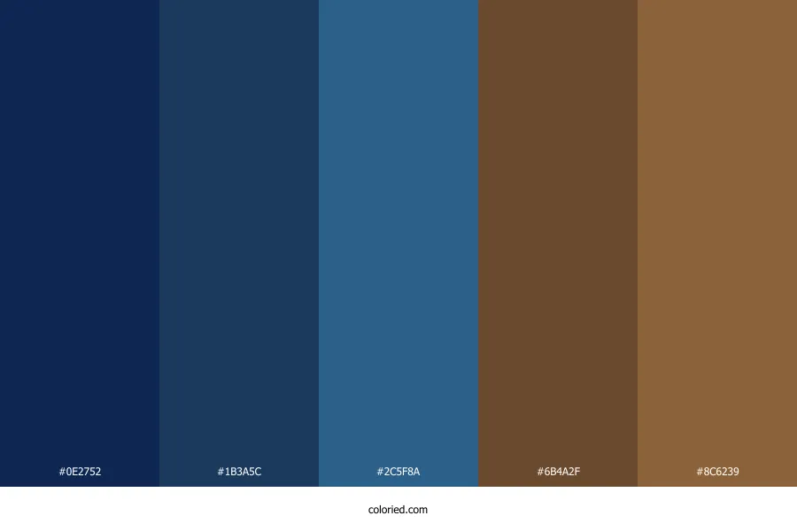 Dark Blue Brown Color Palette
