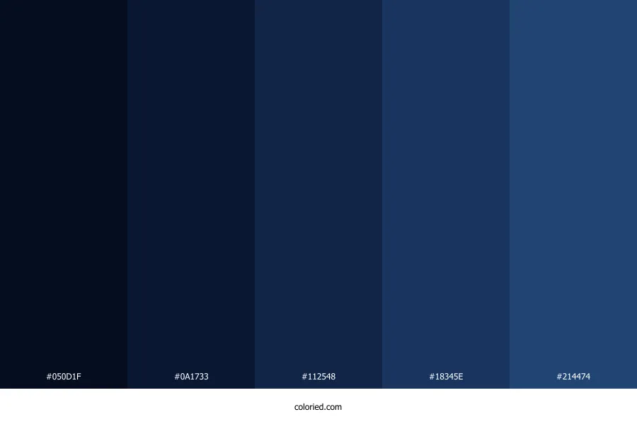 Dark Blue Color Palette