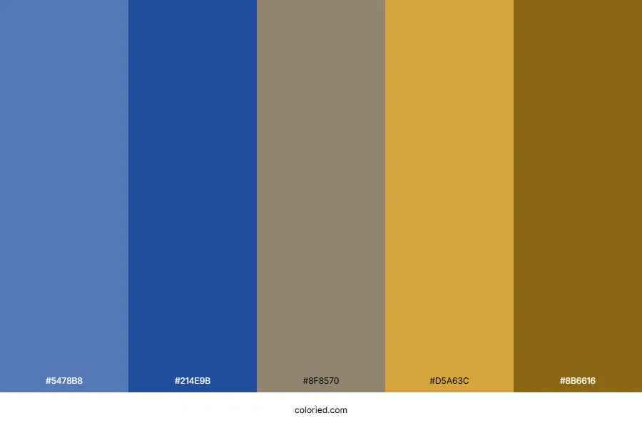 Dark Blue Gold Color Palette