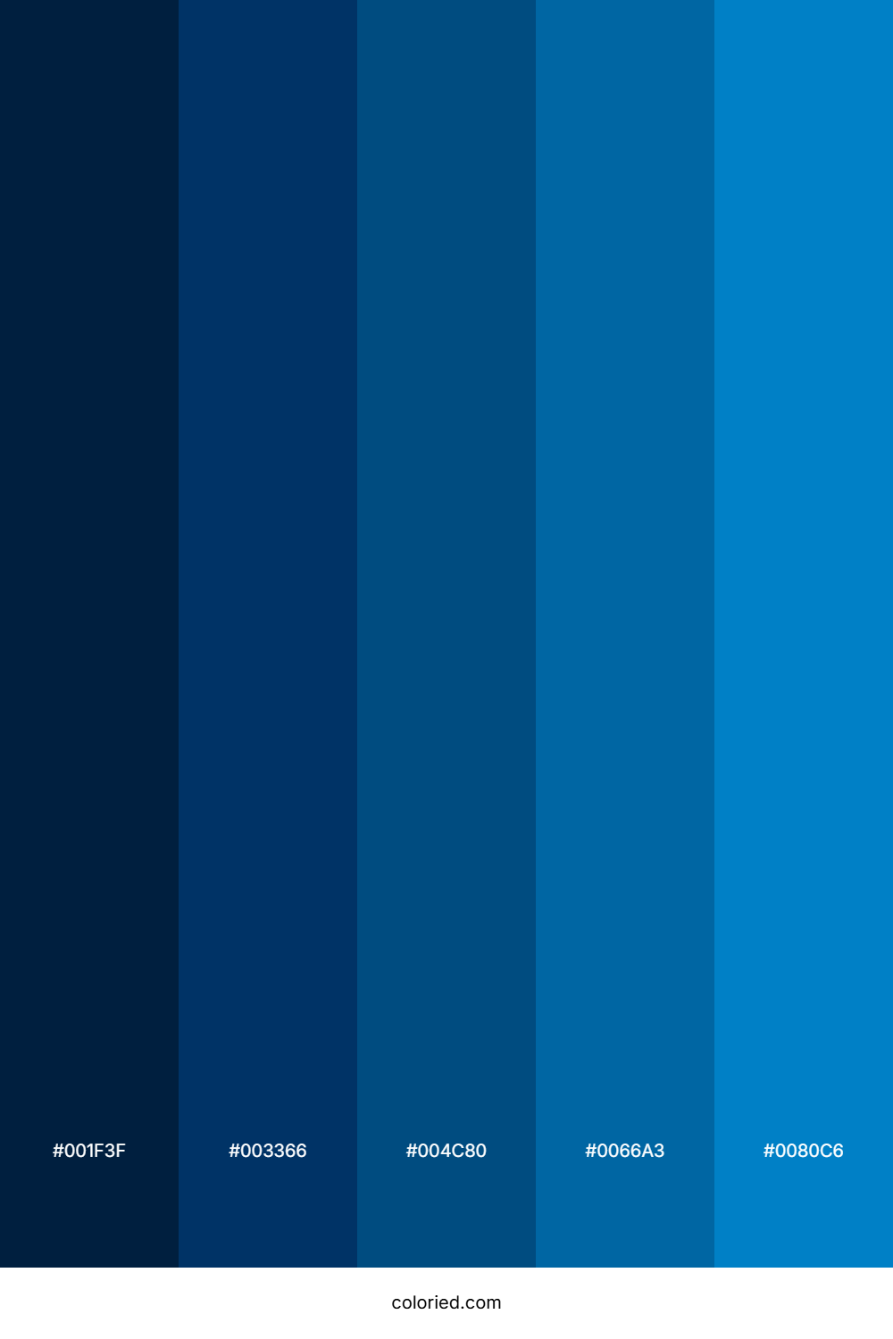 Dark Blue Gradient Color Palette
