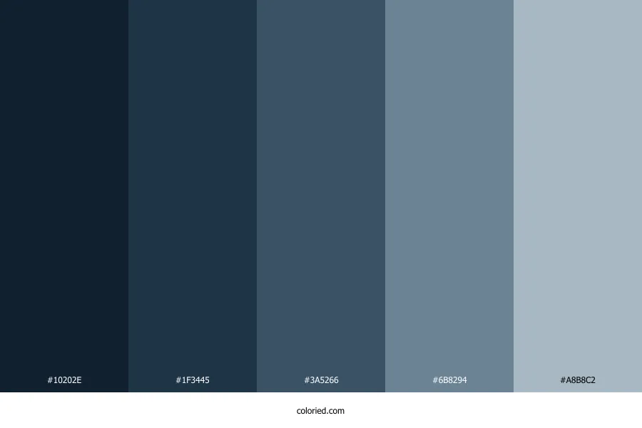 Dark Blue Gray Color Palette
