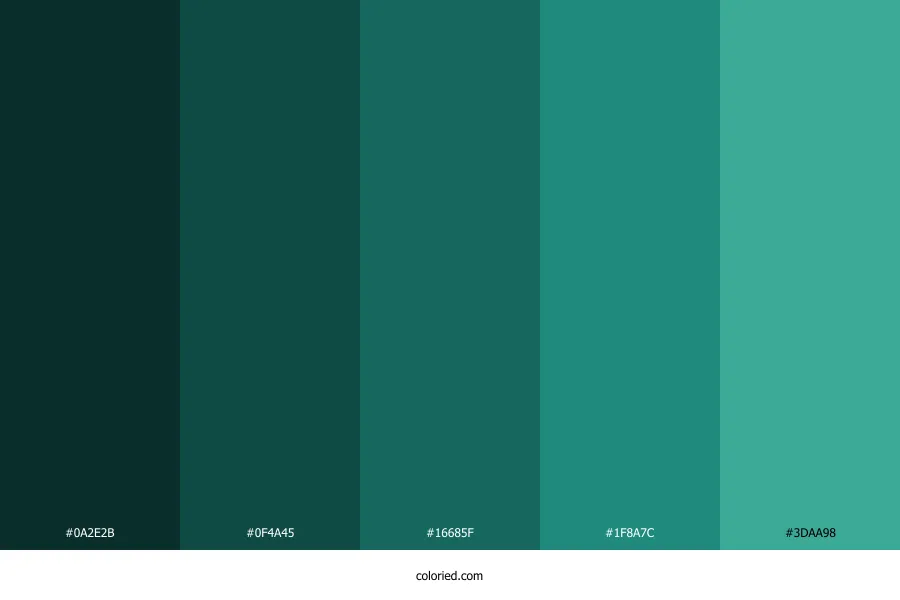 Dark Blue Green Color Palette
