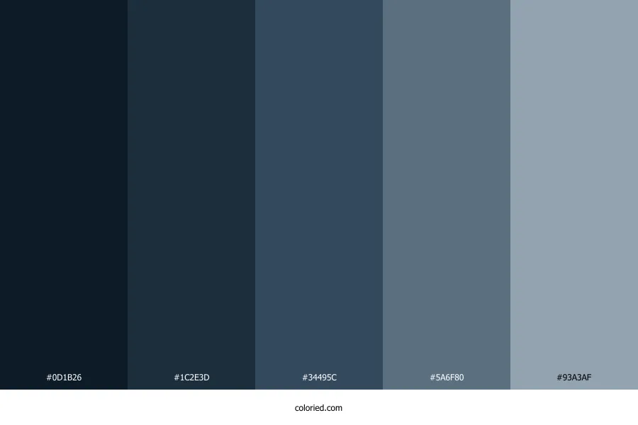 Dark Blue Grey Color Palette
