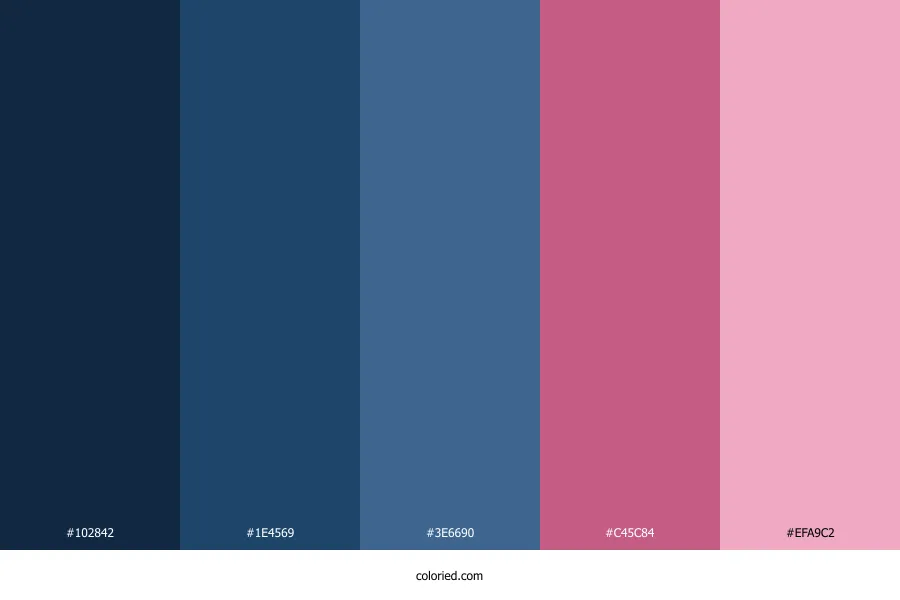 Dark Blue Pink Color Palette