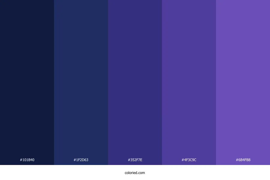 Dark Blue Purple Color Palette