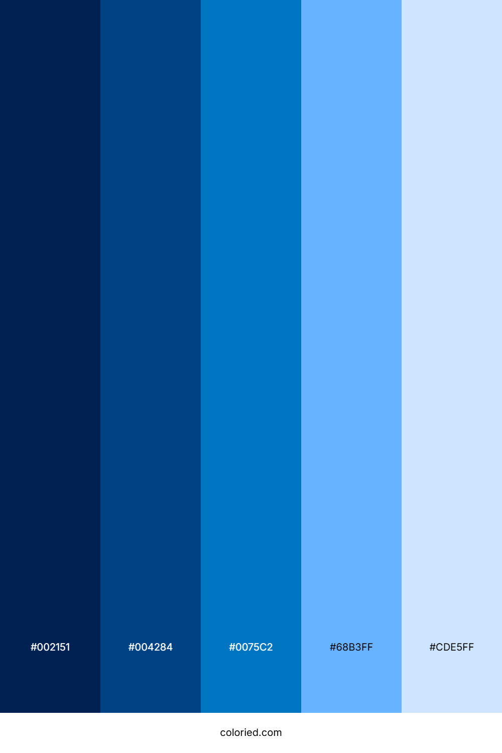 Dark Blue to Light Blue Color Palette