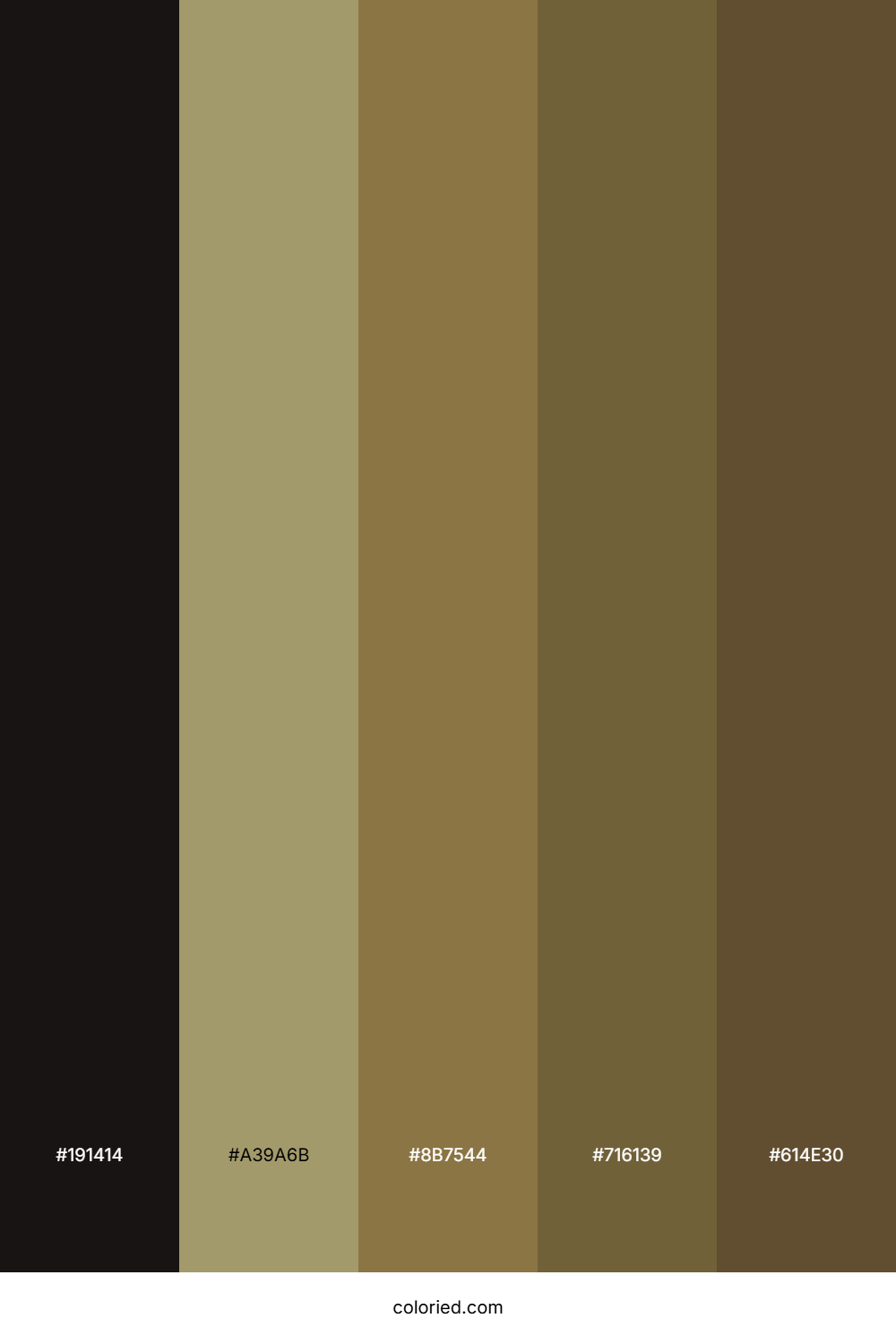 Dark Brown and Hazel Color Palette