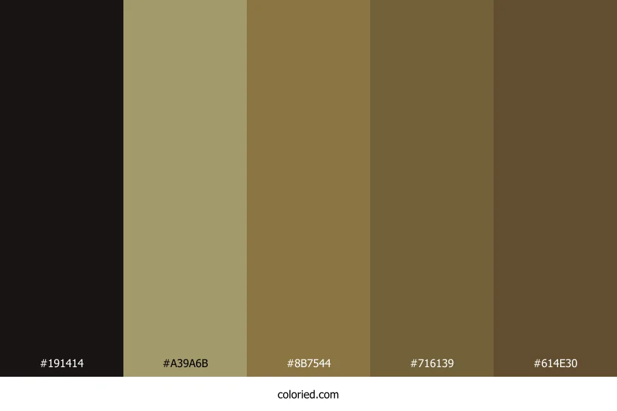 Dark Brown and Hazel Color Palette
