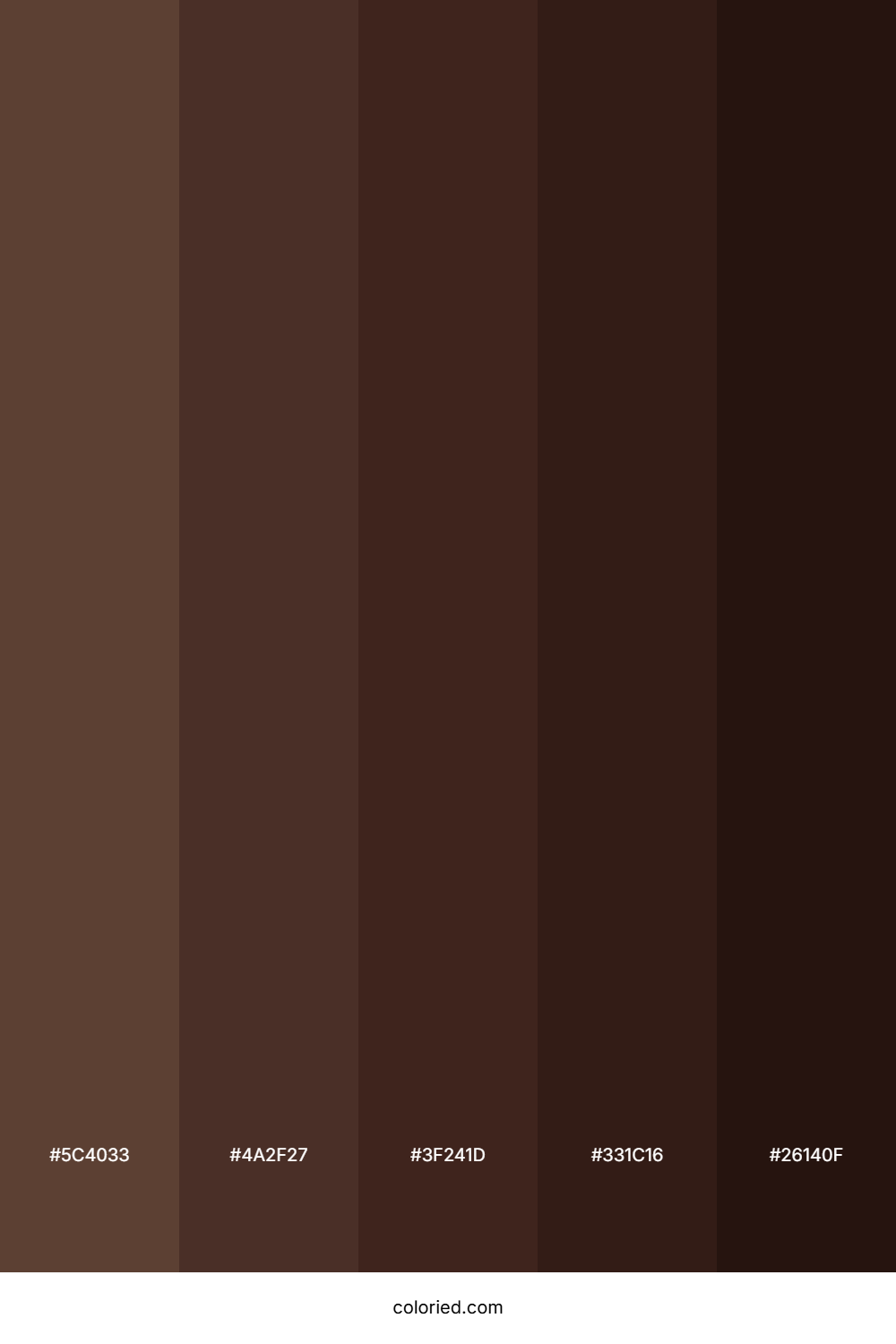 Dark Brown Gradient Color Palette