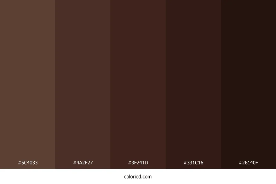 Dark Brown Gradient Color Palette