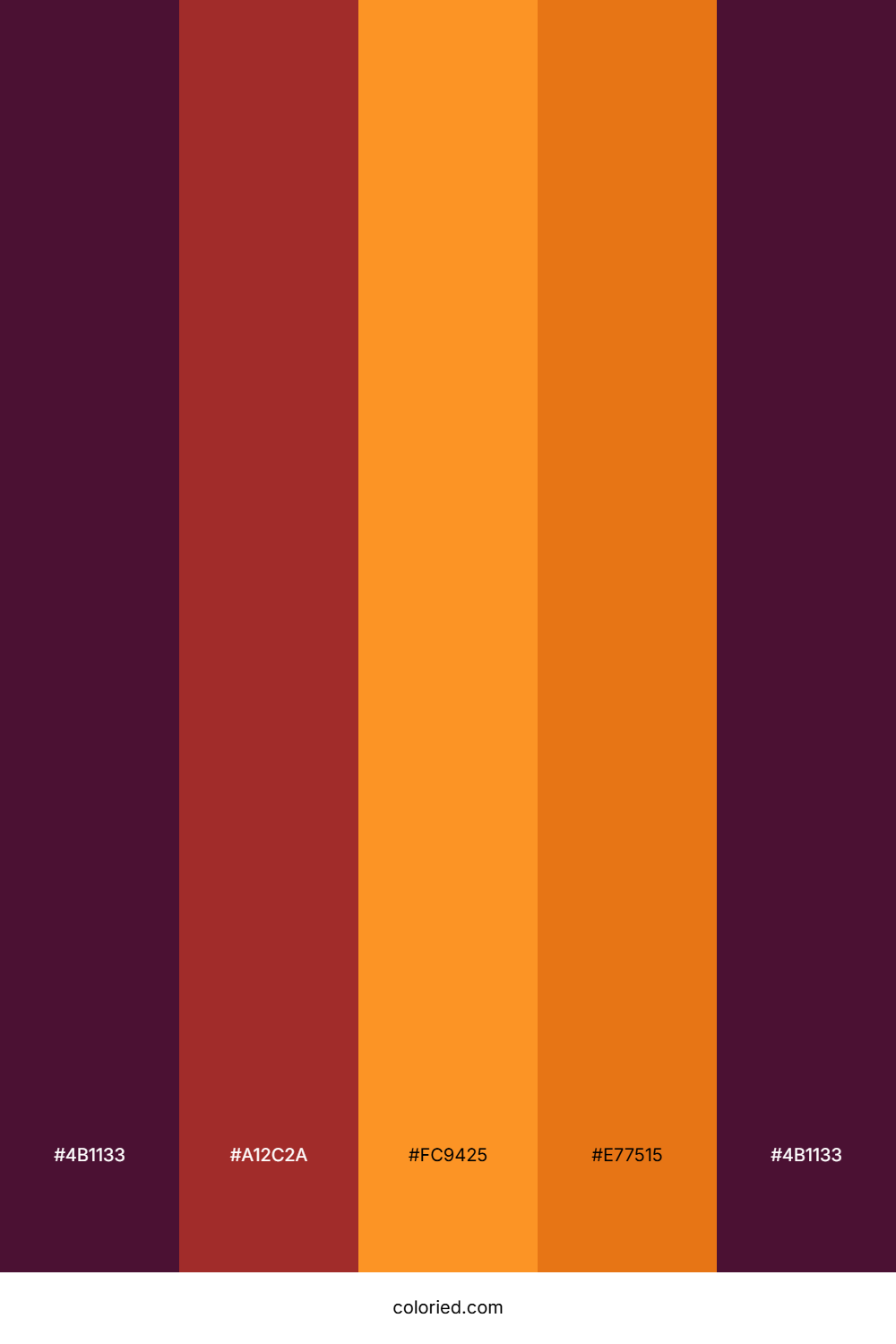 Dark Burgundy And Vibrant Orange Color Palette