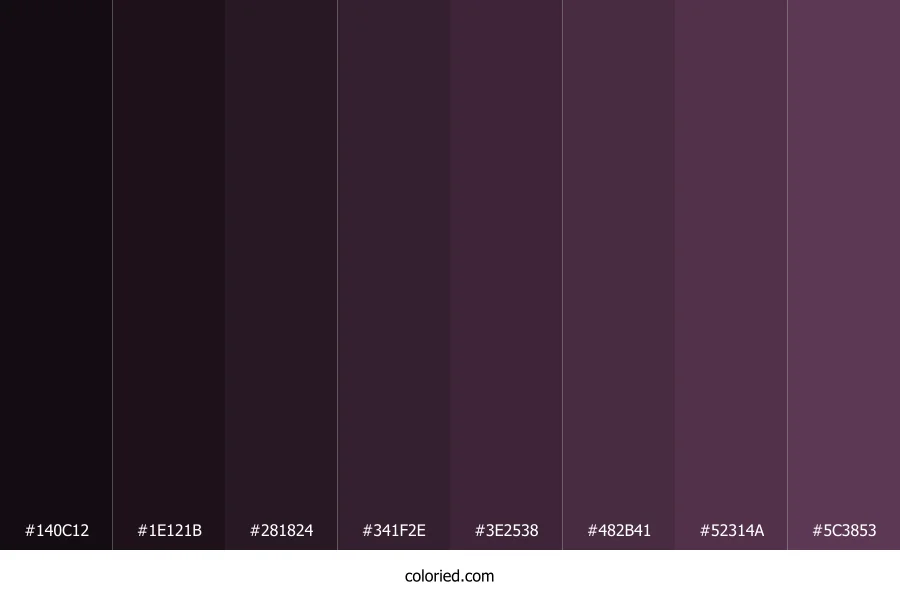 Dark Byzantium Color Shades