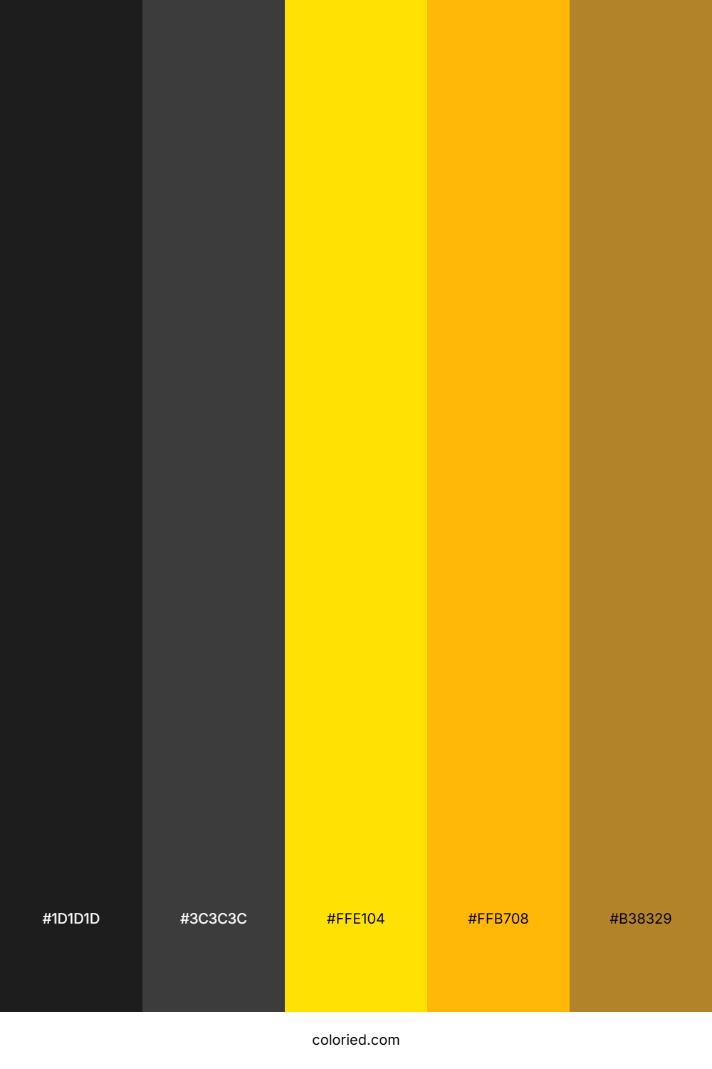 Dark Charcoal and Sunlit Gold Color Palette