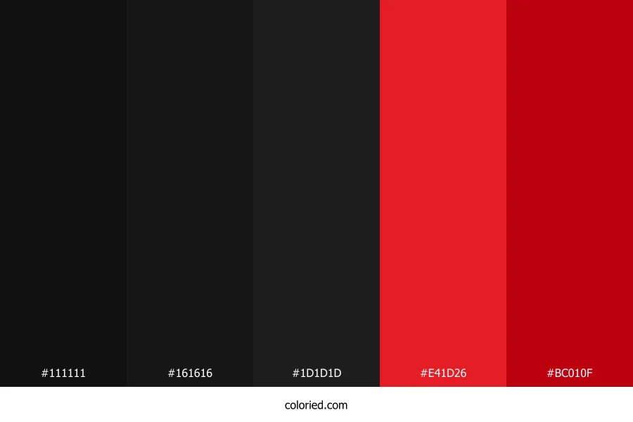 Dark Crimson Edge Color Palette