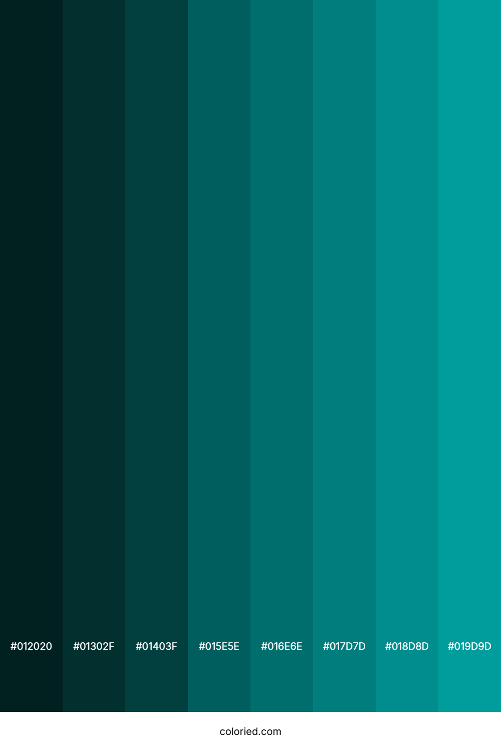 Dark Cyan Color Shades