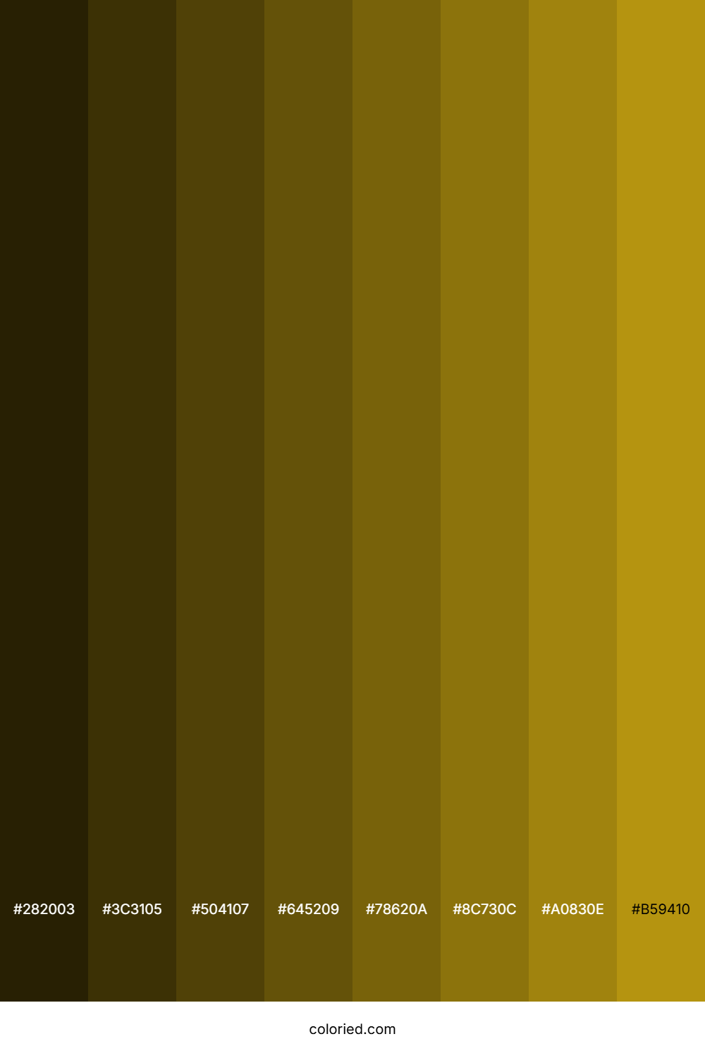 Dark Gold Color Shades