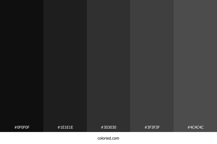 Dark Gradient Color Palette