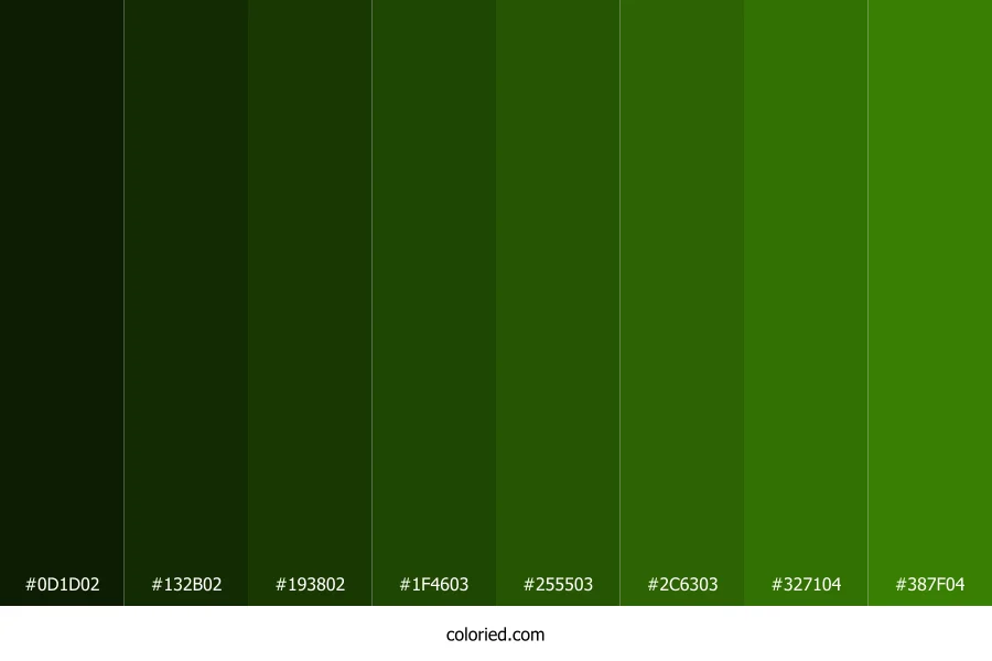 Dark Grass Green Color Shades