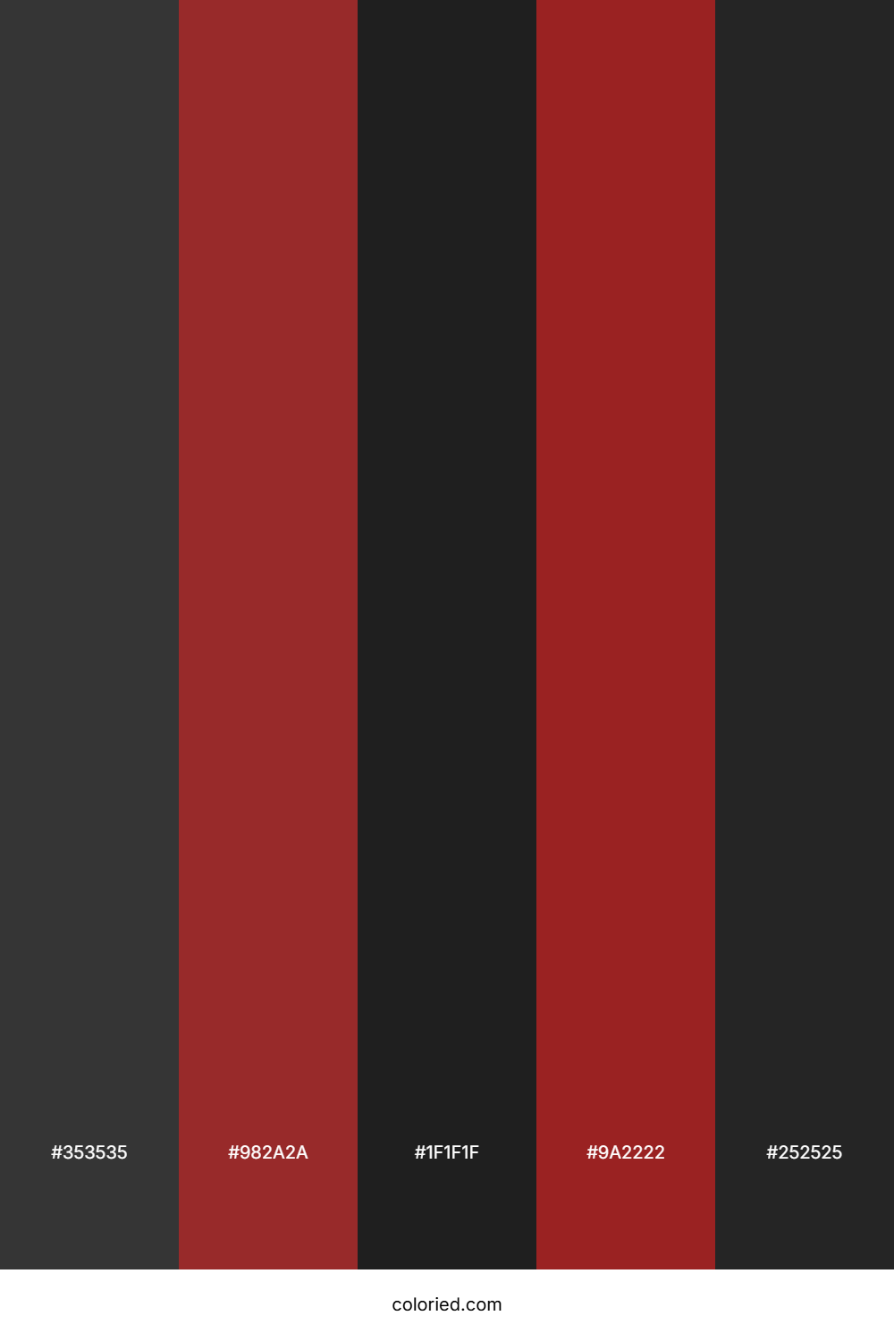 Dark Gray and Crimson Color Palette