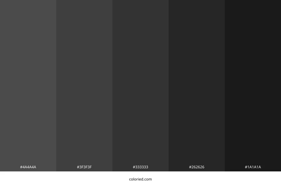 Dark Gray Color Palette