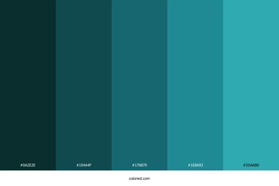 Dark Green Blue Color Palette
