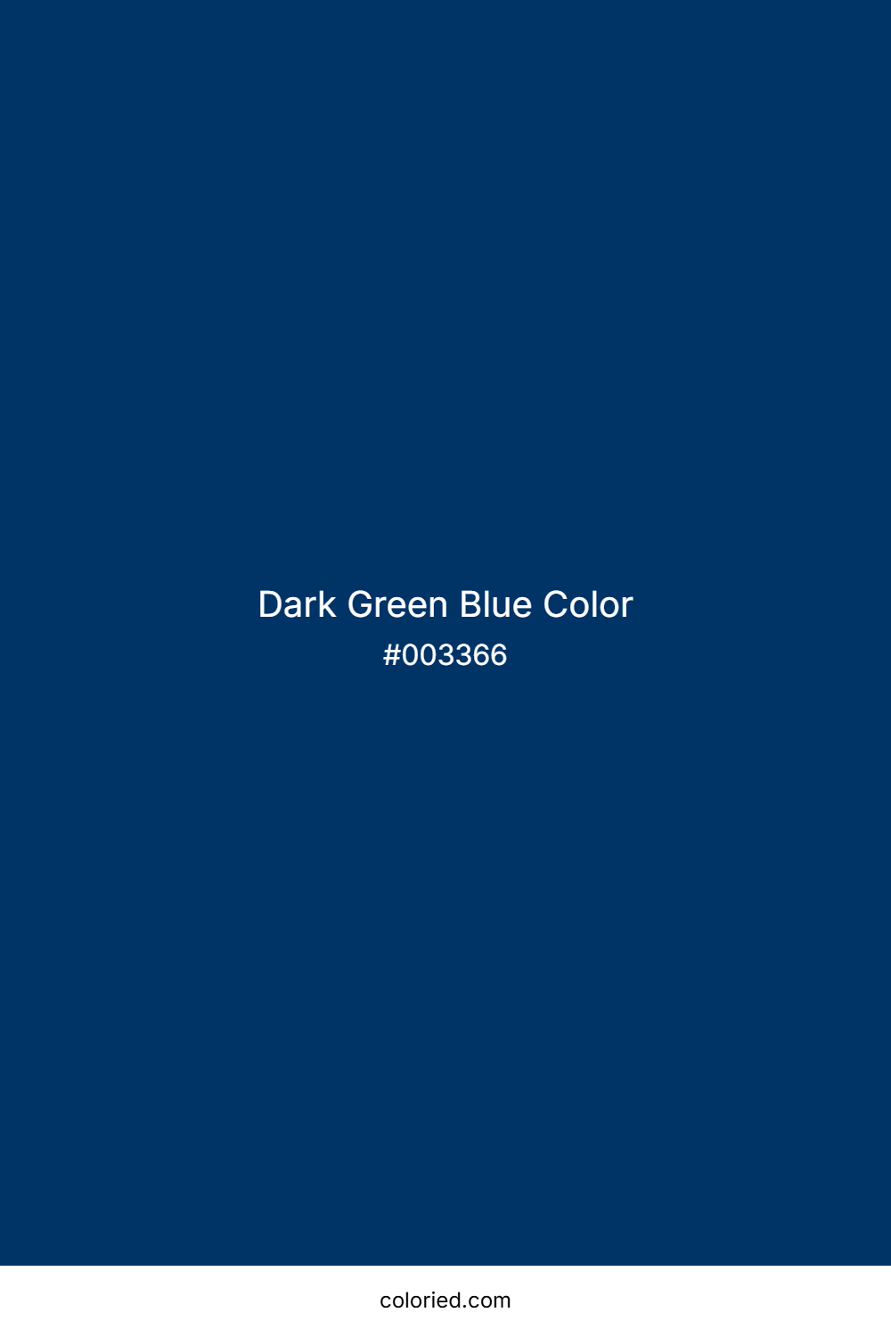 Dark Green Blue Color