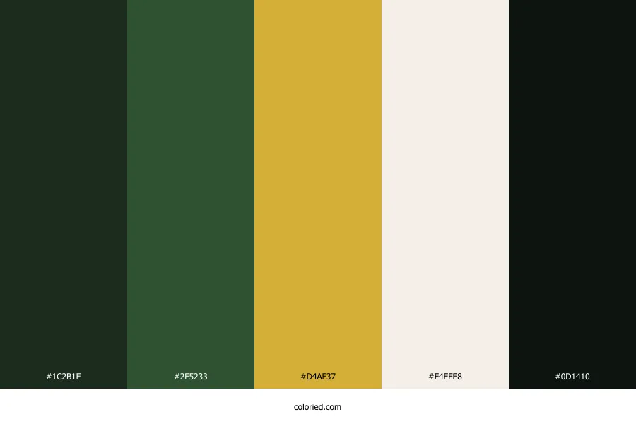 Dark Green Wedding Color Palette