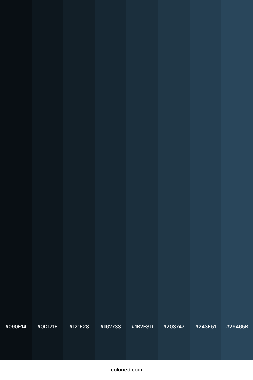 Dark Grey Blue Color Shades