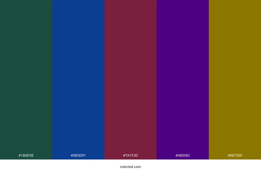 Dark Jewel Tone Color Palette
